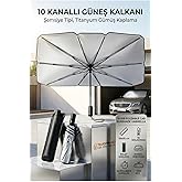 Transformacion Şemsiye Tipi Ara&ccedil; G&uuml;neşliği, Katlanabilir Oto &Ouml;n Cam G&uuml;neşlik, 10 Telli UV Korumalı 723210
