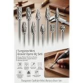 Transformacion 10'lu Mini Grav&uuml;r Oyma U&ccedil; Seti - 3.17 mm Şaft Tungsten Karb&uuml;r Freze U&ccedil;ları - Ahşap, Metal, Plastik ve Re&ccedil;ine Ş