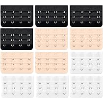 Set 9 Prolunghe Reggiseno - 2/3/4 Ganci, Nero/Bianco/Pelle, Morbido Poliestere - Foto 9