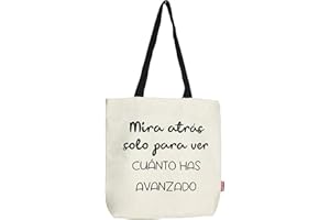 hello-bags. Bolso Totebag. Exterior: Algodón 100%. Con cremallera, forro y bolsillo interior. Incluye bonito sobre kraft de regalo. Modelo MIRAATRAS. Color: Crudo/Negro. Medidas: 37 * 38 cm.