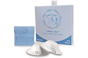 Ideares Silver Nipple Shields for Breastfeeding, Silverette Nursing Cups, 999 Silver Nipple Shields, Silver Cups Breastfeeding Nursing Newborn, Silverettes, Postpartum Essentials, Silver Nipple Cups R