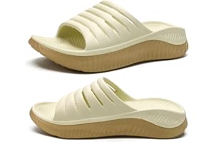 KuaiLu Sandales de Récupération Femmes, Confortable Orthopediques Fasciite Plantaire Claquettes Bout Ouvert Legere Sport Sandalette Réduit le Stress sur Les Pieds, Les Articulations et Le Dos