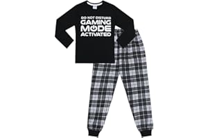 ThePyjamaFactory Do Not Disturb Gaming Mode Activated Long en Coton Pyjamas pour garçon
