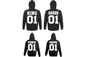 Youth Designz King Queen Prince Princess Hoodie Set Herren Damen Kinder
