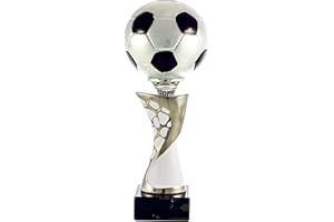 Art-Trophies TP393 Trofeo Sportivo Pallone da Calcio, Argento, 31 cm