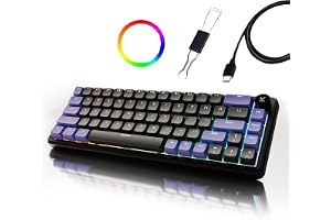 Kreo Hive 65 Wired Mechanical Gaming Keyboard | 65% Layout | Gasket Mount | Metal Volume Knob | Pre-Lubed Linear Switches | RGB Backlit | Type-C | Mac & Windows Mode