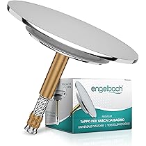 2 Tappi Universali Per Lavandino - Pop Up, Per Fori Da 32-40 Mm, Acciaio Inox, Per Bagno E Cucina - Foto 10