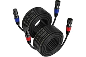 EBXYA XLR Cable Microphone Cable 8 m 2 Pack 3-Pin Balanced XLR Male to Female Cable Multicoloured Microphone Cable DMX Cable Microphone Patch Cable