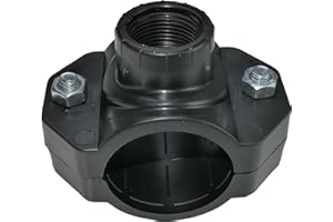 AERZETIX - C51891 - Collarín de Toma para tuberías Ø50x3/4'' - con 2 Pernos - Abrazadera de derivación para Tubos Secundarios - Racor plástico para Manguera de Agua con Rosca Hembra