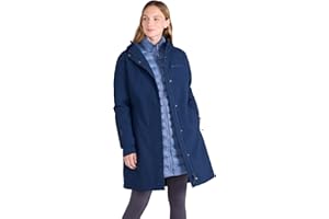 Mountain Warehouse Alaskan Womens 3 In 1 Long Jacket - Waterproof, Breathable & Adjustable Raincoat with Detachable Inner Coat & Taped Seams -For, Rain & Outdoors