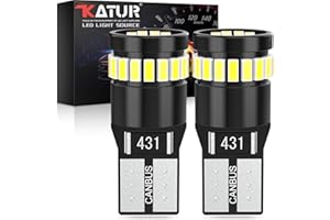 KATUR 194 żarówka LED 6000 K biała super jasna 168 2825 W5W T10 Wedge 24-SMD 3014 chipsety LED żarówki wymienne Canbus bez błędów dla mapy kopuły samochodu oświetlenie tablicy rejestracyjnej (2 szt., białe)