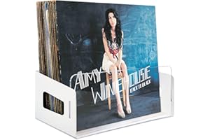 Noahrk Schallplatten-Aufbewahrung – Vinyl-Schallplattenhalter Wandhalterung, 45 Album-Vinyl-Rack, Vinyl-Schallplattenregale, Schallplatten-Display, Vinyl-Aufbewahrungsbox, für Schallplatten (weiß)