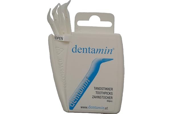 Dentamin® ficklåda, 60 tandpetare i praktisk dispenserlåda.