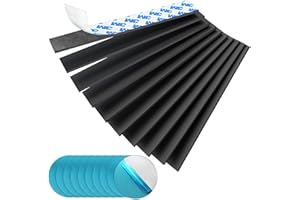 SAICOOS Magnetic Strips with Adhesive Backing Magnet - Heavy Duty Sticky Magnet for DIY Projects - 10 Pack with Metal Plates - Cut to Shape - Strong Hold & Durable - Ideal for Tool Racks, Fridge