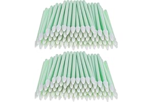 simarro 200 Stück Spitz Wattestäbchen Reinigungsstäbchen, Schaumstoffspitzen Reinigungstupfer Tip swabs Mehrzweck Schaum Reinigung mit Spitze für Kamera Tintenstrahl Druckkopfreiniger Linsen Reinigung
