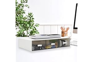 YEPPER Desk Organizer-Stackable Desk Drawer Organizer, Plastic Storage Drawers Desktop Storage Great for Office Organization School Home - 3 Drawers (White)
