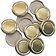 Pack of 12 Replacement 63mm Twist On Jam Jar Lids - Gold - (Choice of Colours)