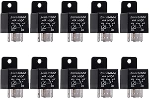 EHDIS 10 Piezas Relé para Coche 5 Pin 12V 40A Spdt Modelo No .: JD2912-1Z-12VDC 40A 14VDC, Contactor Interruptores de Arranque, 10 Paquetes