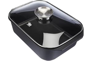 ELO 82741 rettangolo rostiera Galaxy con Coperchio in Vetro 40 x 26 cm