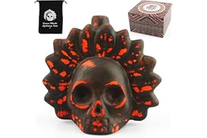 EKKONG Azteken Death Whistle, Aztec Todespfeife Lauteste Schreipfeife Bei 125+ Dezibel, Aztec Death Whistle Geschenke zum Fest der Toten, Aztekische Todespfeife Authentische Menschlich Klingende Schreie (B)