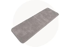 Carvapet Antiscivolo Tappetino Bagno Assorbente Acqua Tappeto Foccia per Il Bagno Morbido Peluche Microfibra Tappeto da Bagno (Grigio Chiaro, 50x150cm)