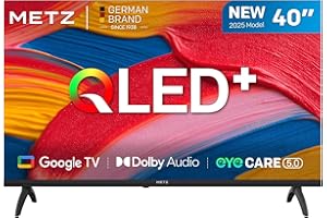 Metz QLED 40 Pollici Smart TV FHD MQF7000Z, HDR10, Dolby Audio, Riduzione Luce Blu, Google TV, Googlecast,Tuner DVB-T/T2/C/S/S2/Analogico