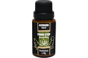 alphazoo Panik-Stop Fleurs de Bach pour chiens et Chats 15mlglobules contre la panique et la peur, tranquillisant Naturel Rescue pour Les situations d'urgence et Les états de Choc, mélange de Fleur