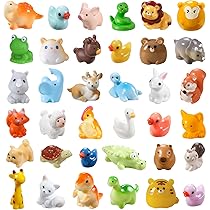 Lyreh 210pcs Mini Animaux En Résine, Animaux Miniatures De L
