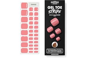 MOYOU LONDON Semi Cured Gel Nail Strips, 32 Pcs. Gel Wraps, Easy Apply & Remove for Salon-Quality Pedicure, Works with Any Nail Lamps