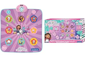 Lexibook, Koci Domek Gabi, Elektroniczna Mata do Tańca, Podświetlane Klawisze, Wbudowany Głośnik, Fioletowy, DM10GDH