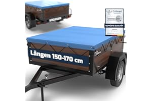 ‎TARPOFIX Tarpofix® Anhänger Plane 150 x 110 cm inkl. Planenseil | Anhängerplane Flachplane aus PVC PLANENMATERIAL | Verstärkte HP DDR Hänger Abdeckplane für Diverse PKW Autoanhänger | Abdeckung Blau