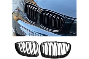 YIUBCZOQI E81 E82 Rejilla de Radiador para 1 E81 E82 E87 E88 LCL riñones Doble Parrilla Negro 2008 2009 2010 2011