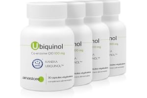 UBIQUINOL COENZYME Q10 * PACK 3+1 GRATUIT * 100 mg / 120 capsules * Antioxydants
