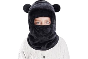 TAGVO Pasamontañas Térmicos de Invierno Niños 3-8 Años, Multifuncional Balaclava Máscara de Esquí Prueba de Viento Cálido Gorro Forro Polar con Calentador de Cuello para Niños Niñas