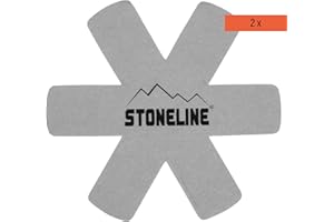 WARIMEX STONELINE® Pfannenschutz Set, 2-teilig, aus Vlies, Stapelschutz, Kratzschutz, Pfannenschoner, Topfschutz, Für alle Größen