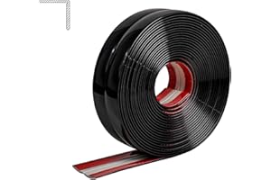 JSIWOTH Peel and Stick Wall Molding Trim, 6M Self Adhesive Corner Guard & Edge Protector Trim, Shiny Black Flexible Trim for Wall Furniture Stairs Table Countertop