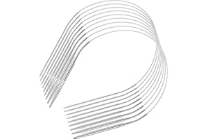 Reessy 9Pcs Circular Knitting Needles Set 40cm, Round Knitting Keedle with Flexible Cable for Knit Sock, Hat, Scarf or Small Project