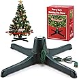 360 Degree Rotating Christmas Tree Stand for up to 7.5ft Artificial Tree Rotating Tree Stand Black Tree Revolving Stand Christmas Tree Turning Stand Xmas Tree Bases with 3 Built in Electrical Outlets