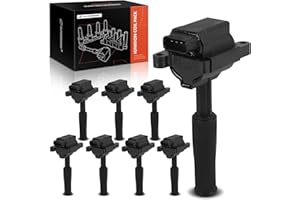 A-Premium Ignition Coil Pack Compatible with Jaguar Vanden Plas 2000-2003 XJ8 1999-2003 XJR XK8 1999-2002 XKR 2000-2002 V8 4.0L (4-pins) for UF-415 8-PC Set