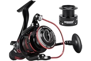 KastKing Sharky Baitfeeder III Spinning Reel 10+1 Shielded Stainless Steel BB - Carbon Fiber Drag for Live Liner Bait Fishing Action