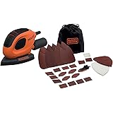 BLACK+DECKER BEW230BCA Szlifierka szczegółowa Mysz 55W 11.000 obr./min orbita średnica 1,5 mm zawiera 10 akcesoriów i torby t