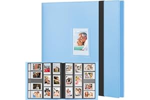 NISELITY 560 Pockets Photo Album for Fujifilm Instax Mini Camera, Polaroid Camera, for Fujifilm Instax Mini 11 12 9 40 Evo Liplay 8 7+ Instant Camera, Photo Album for Polaroid Kodak HP Zink 2x3" Photo (Blue)