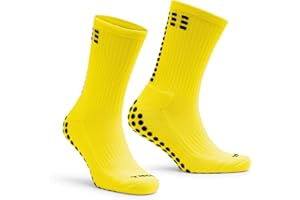 Tiscal Sports Football Grip Socks for Kids & Adults | 3 Sizes UK 1-4, UK 5-8 & UK 9-13 | Multiple Colours White, Black, Blue, Red & Navy | Anti Slip Anti Blister Grip Socks | Perfect For Rugby Yoga