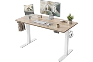 BEXEVUE Escritorio Elevable Eléctrico, Escritorio Ajustable en Altura 100 x 60 cm, Mesa Elevable con Panel Inteligente de 2 Memorias, Mesa Escritorio Oficina en Casa con Tablero Ensamblado