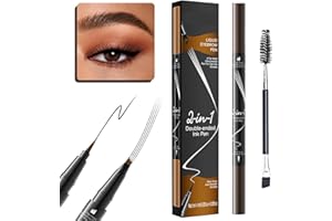 HBSFBH Matita Sopracciglia, Matita Microblading Sopracciglia, Matita Sopracciglia Waterproof, Matita per Sopracciglia a Doppia Estremità, con micro applicatore a 4 punte e punta precisa del pennello