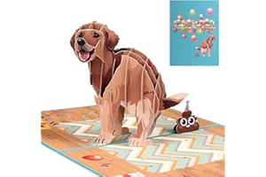 Kesote Kartka urodzinowa dla kobiety, kartka urodzinowa pop-up, kartka urodzinowa, dla mężczyzny, śmieszny pies Happy Birthday, prezent