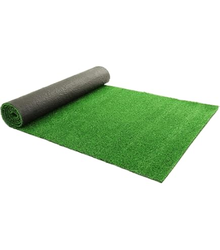 GREEN TURTLE Kunstgras 25 mm - 100 x 400 cm (4 m²) - voor balkon, terras, tuin - natuurlijk effect - hoge dichtheid van 18.000 draden/m² - UV- bestendig - drainerende bodem - diervriendelijk