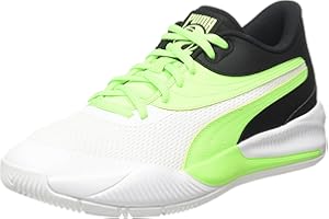 PUMA Unisex potrójne buty do koszykówki, Puma White Green Glare - 46 EU