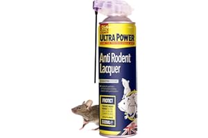 The Big Cheese Ultra Power – Anti Rodent Lacquer Dual Action Aerosol – Rat Deterrent & Mouse Repellent, Peppermint Oil Spray - Professional Prevention of Rodent Damage – 6 Months Protection – 500ml