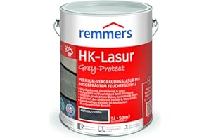 Remmers HK-Lasur 3in1 Grey-Protect anthrazitgrau, 5 Liter, Holzlasur aussen, 3n1: Imprägnierung, Grundierung & Lasur, Holzschutz vor Feuchtigkeit & UV-Strahlung